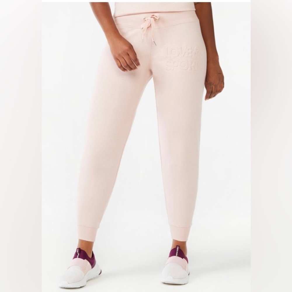 Love & Sports Women's Embossed Logo Jogger Pants